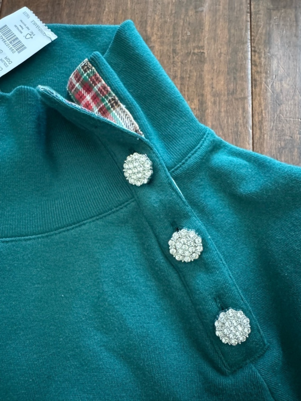 NWT J. Crew Factory Jewel-Button Mockneck Pullover Size Large - Picture 5 of 5